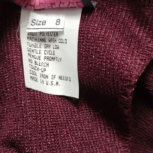 Tina Barrie  burgundy  dress Sz 8 - Picture 7 of 7